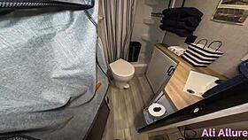 ALI ALLURES him ordering gilf stripper in boots fishnets then ASS FUCKS her bent over