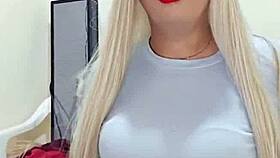 Webcam transsexual casually tests out fresh outfit and toys