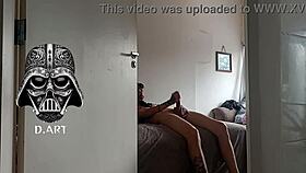Hidden cam catches gym guy sniffing blonde's sweaty panties