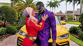 joker fills harley quinn deep as jason luv pounds kali roses in hot creampie domination