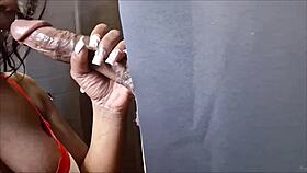 dcb glory hole chronicles part 4: big ass brunette slurps monster bbc deepthroat cumshots 💦🍆