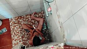 i voyeur the french brunette amateur showering intimately