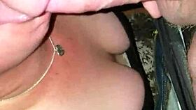 Blonde friend delivers deep outdoor public blowjob to Johnny
