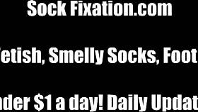 come take a deep whiff of my perfect white socks up close