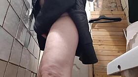 Hidden Camera Captures Woman Masturbating on Toilet