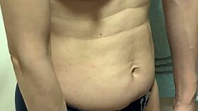 Japanese Wife's Nipples Harden from Post-Bath Lick and Finger Stroke