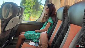 crazy guy whips out cock on bus but cute girl sucks him off