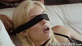 bimbo blonde rides bald guy's monster cock till pussy cum drench
