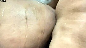 Fat neighbor's big ass fucked in shower with cumshot on cheeks full video