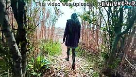 petite goth punk gives sloppy public deepthroat blowjob swallows huge facial cumshot