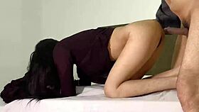 naked babe gets fucked hard by boss in hotel room