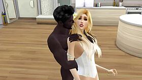 Sims 4 Wife Cheats with BBC Creampie!