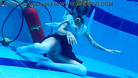 i slipped into ashlee rose's school skirt underwater scuba tease