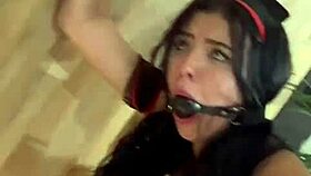 beautiful latina yearns for creamy milk in mouth
