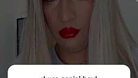 Webcam transsexual casually tests out fresh outfit and toys