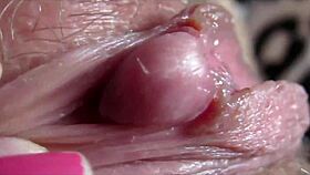 check out this big clit pulsing in orgasm closeup
