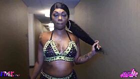 wild ebony threesome with big black cock at the wedding party 👰🏾‍♀️🍆