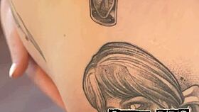 i can't resist this huge bbc stretching my tight tattooed body