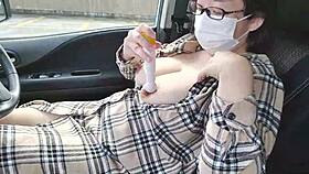 married chubby bride masturbates with toys in car full vid