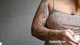 shorts wedged deep into juicy big pussy flashing