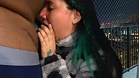 friend blows me on balcony then i pound her huge latina ass hard