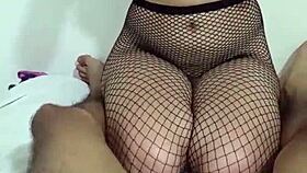 come home craving bareback sex in fishnets isis sun loves it raw