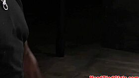 i'm... uh, gettin punished so hard by dom's huge dildo in my bound big tits garage session