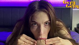 waking up to her sloppy deepthroat and hot cum down my throat in bed