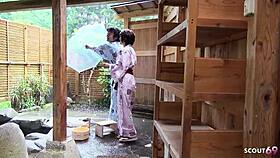 Japanese Geisha Blowjob During Soap Massage Uncensored JAV