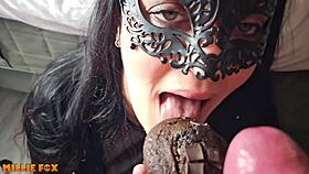 Amateur Milf Devours Thick Cum-Glazed Muffin!