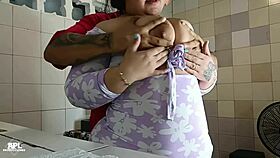 hidden cam films him pounding me hard alone in kitchen