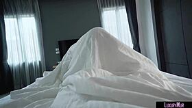 how did my young stepmom end up riding my monster cock in bed?