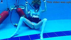 i slipped into ashlee rose's school skirt underwater scuba tease