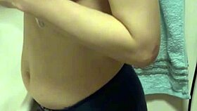 Japanese Wife's Nipples Harden from Post-Bath Lick and Finger Stroke