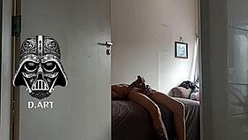 Hidden cam catches gym guy sniffing blonde's sweaty panties