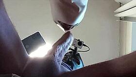 naked milf in pantyhose heels deepthroats and swallows