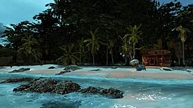 damn, that sexy beach slut's dripping cunt begs for rough pounding