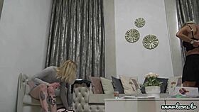 Big Tits MILF Teacher and Tattooed German Assistant's Backstage Porn Casting