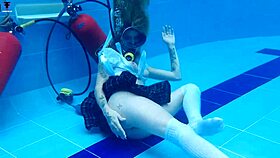 i slipped into ashlee rose's school skirt underwater scuba tease