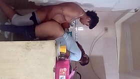 kitchen sex almost caught super hot 😱🔥