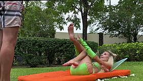 Cosplay fairy gets fucked hard by friend on street