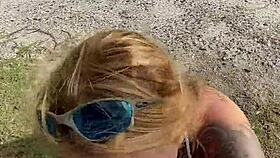 blonde paulista wife gives it to carioca lover on beach