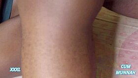 cum deep inside warm shaved ebony teen pussy close-up pov