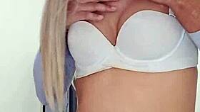 Webcam transsexual casually tests out fresh outfit and toys