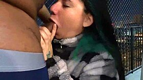 friend blows me on balcony then i pound her huge latina ass hard