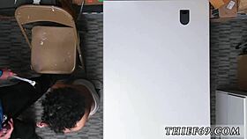 Petite teen craves old cop's cock in office uniform
