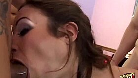 four monster cocks plow my holes nonstop until i drain them dry