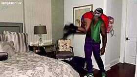 joker fills harley quinn deep as jason luv pounds kali roses in hot creampie domination