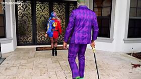 joker fills harley quinn deep as jason luv pounds kali roses in hot creampie domination