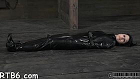 hung up honey gets punished hard in garage
